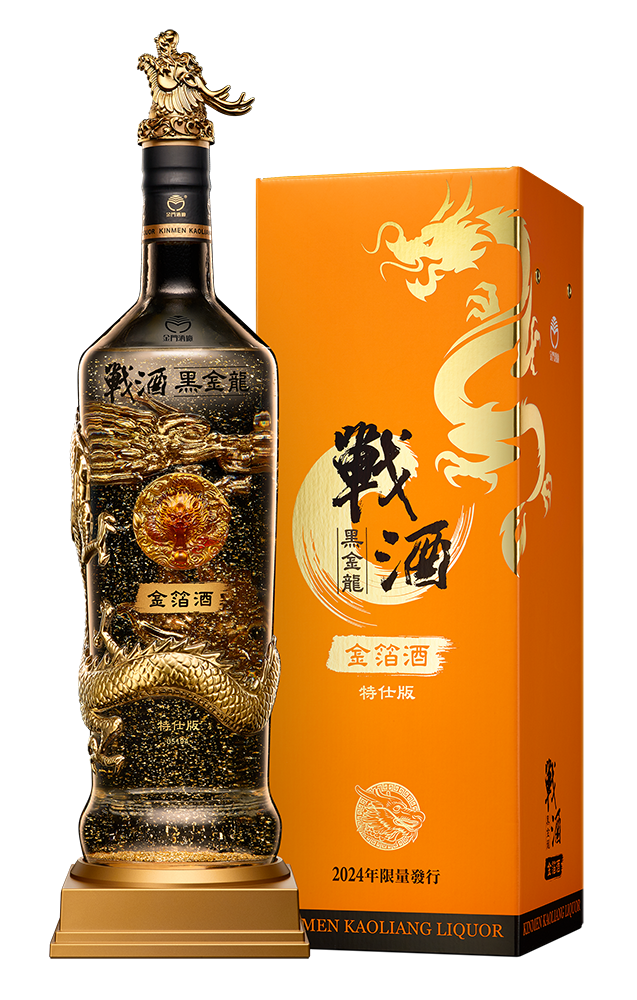 金門高粱酒 戰酒黑金龍金箔酒 3.6L龍年特仕版限